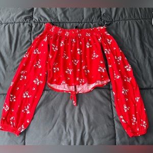 Off shoulder crop top